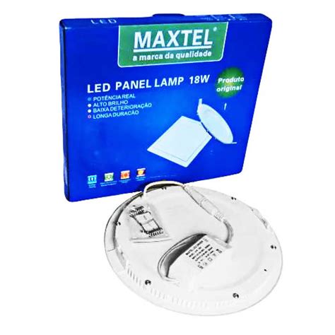 Kit C 4 Plafon Embutir Led Maxtel Redondo Branco De 18w