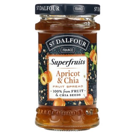 St Dalfour Superfruits Fruit Spread Apricot Chia 6 Oz 170 G 6