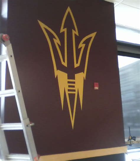 Asu Pitchfork Logo Mural I Did At Port Of Subs On College In Tempe Az