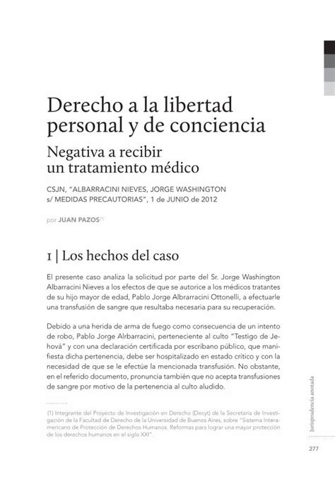 Pdf Derecho A La Libertad Personal Y De Conciencia · Derecho A La