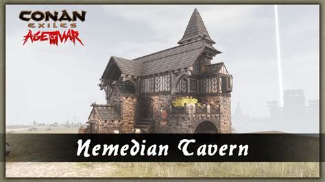 HOW TO BUILD A NEMEDIAN TAVERN SPEED BUILD CONAN EXILES YouTube