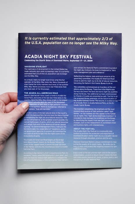 Acadia Night Sky Festival by Rita Ferreira at Coroflot.com