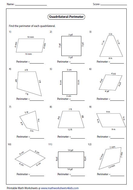 Area And Perimeter Pdf Worksheets