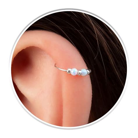 Amazon Cartilage Earring Hoop Gauge Silver Helix Ring