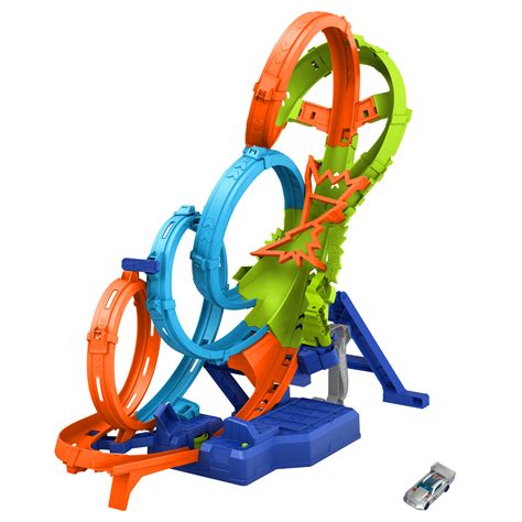 Hot Wheels 4-Loop Crash-Out Track Set | Mattel