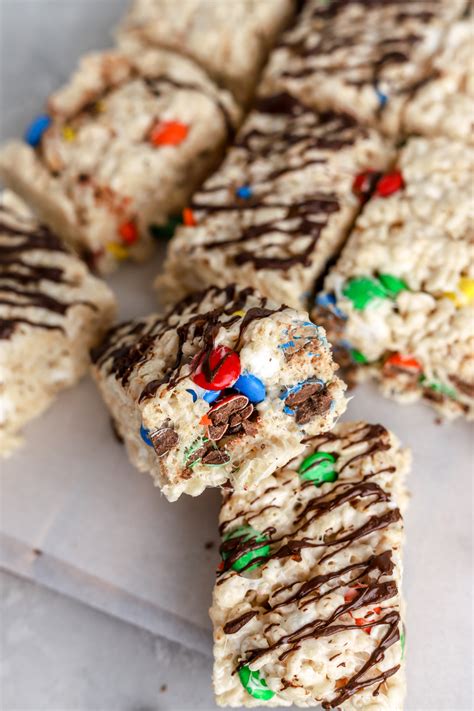 Chocolate Covered Rice Krispie Treats With M Ms