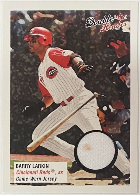 Barry Larkin Fleer Double Header Cincinnati Reds Baseball Card W