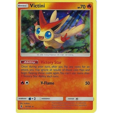 Pokemon Trading Card Game 10145 Victini Rare Holo Sm 02 Guardians