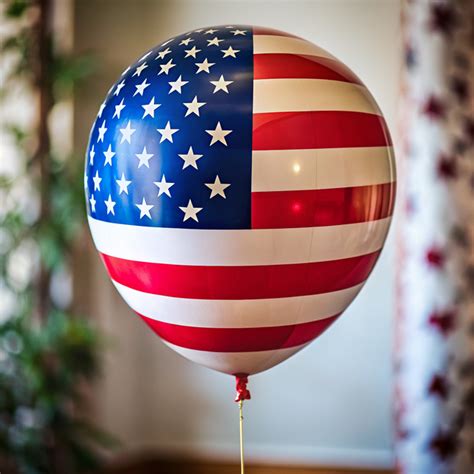 Ballon Decorated With American Flag Recraft