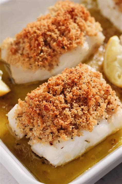 Panko And Parmesan Crusted Baked Cod Whisper Of Yum