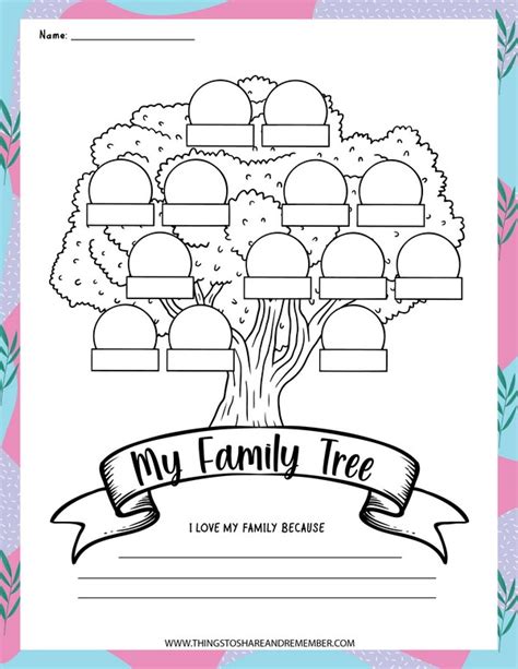 Preschool Family Themed Coloring Pages