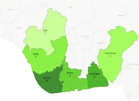 Food vulnerability map of states in South-South Region of Nigeria.... | Download Scientific Diagram