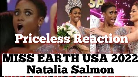 Priceless Reaction Miss Earth Usa 2022natalia Salmon 🥇 Own That Crown