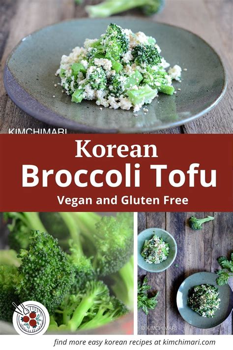 Easy Tofu Recipe 1 Of 2 Broccoli Dubu Muchim 두부무침 Recipe Korean