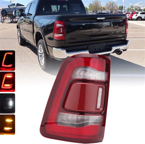 Jskapa Led Tail Light Assembly Compatible With Dodge Ram 1500 2019 2020 2021 Red