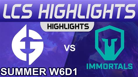 Eg Vs Imt Highlights Lcs Summer Season W D Evil Geniuses Vs