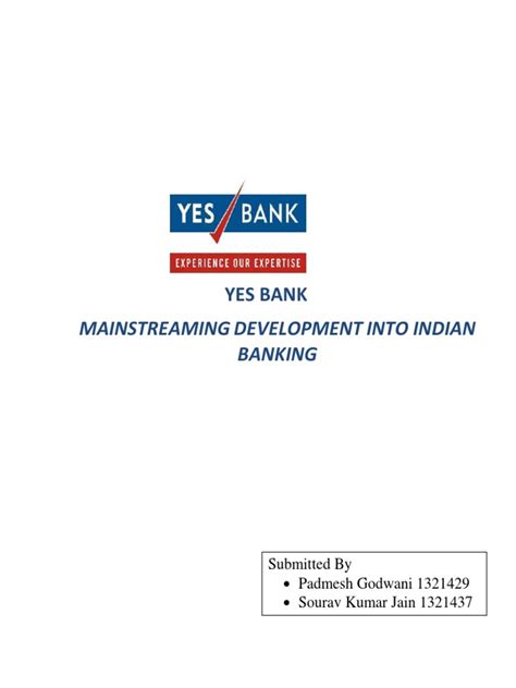 Yes Bank Case Final Pdf Competitive Advantage Banks