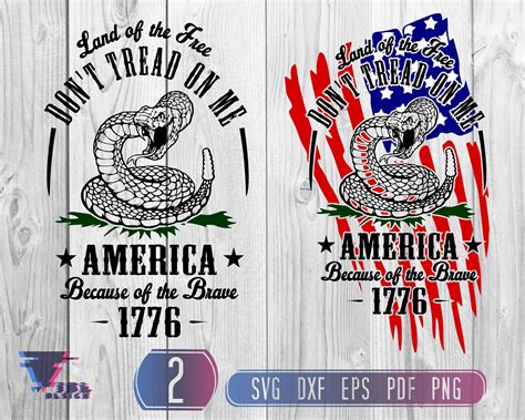 Dont Tread On Me Svg Dont T Tread On Me Svg American Etsy