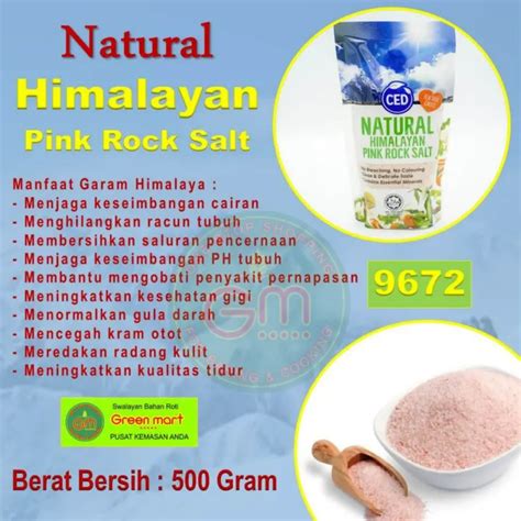 Garam Himalaya CED Natural Himalayan Pink Rock Salt Kemasan 500 Gram