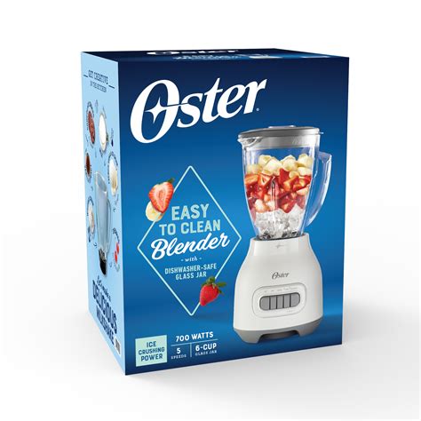 Oster 6 Cup Glass Jar Blender Easy To Use Food Chopper Ice Crush