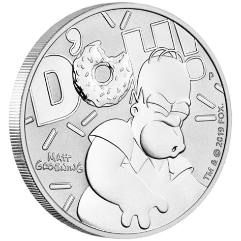 Homer Simpson 2019 1 Onza Plata Monedas Lamasbolano