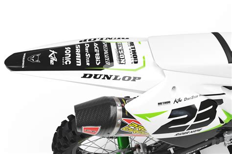 Kawasaki HOLESHOT Graphics Kit Green OMXGraphics