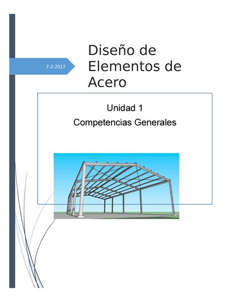 Diseño de Elementos de Acero de Elementos de Acero Unidad 1