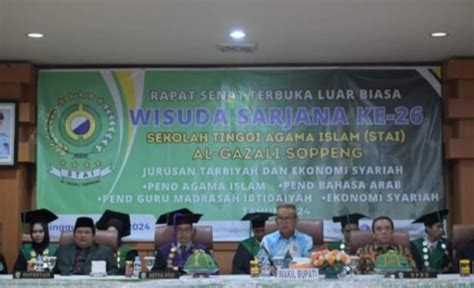 Rapat Senat Terbuka Stai Al Gazali Soppeng Di Hadiri Wabup Soppeng