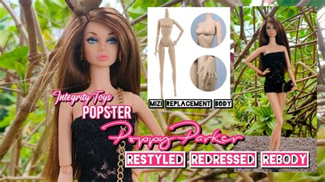 Popster Poppy Parker Rebody To Mizi Replacement Body Restyled Redressed