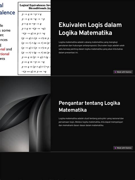 Ekuivalen Logis Dalam Logika Matematika Pdf