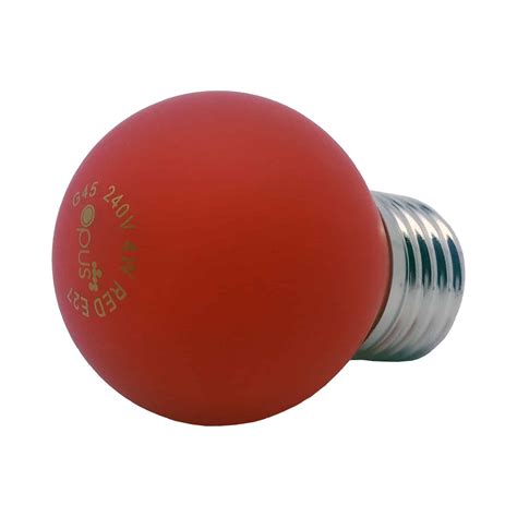 Opus Lighting Technology Watt Golfball Led Es E Screw Cap Red Bulb