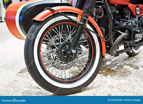 Moscow, RUSSIA - APRIL 02, 2021: Russian Motorcycle URAL with Sidecar ...