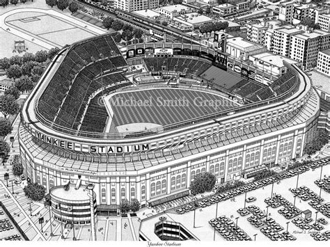 Old Yankee Stadium Art 2008 Former Home Of The New York Yankees Is A Limited Edition Pen