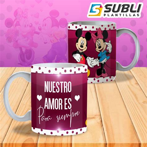 Mickey Y Minnie Amor Plantilla 01 Mickey Y Minnie Mugs Tableware