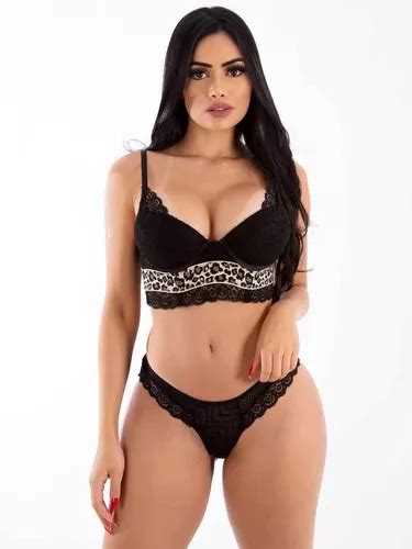 Lingerie Sexy Cropped Renda Sensual Sedutora Envio H Parcelamento