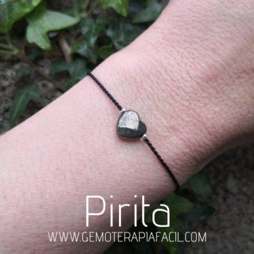 Pulsera de PIRITA corazón facetado Gemoterapia Fácil Tienda de