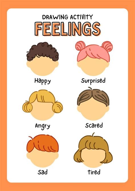 Feelings Facial Expressions Drawing Worksheet Facial Expressions