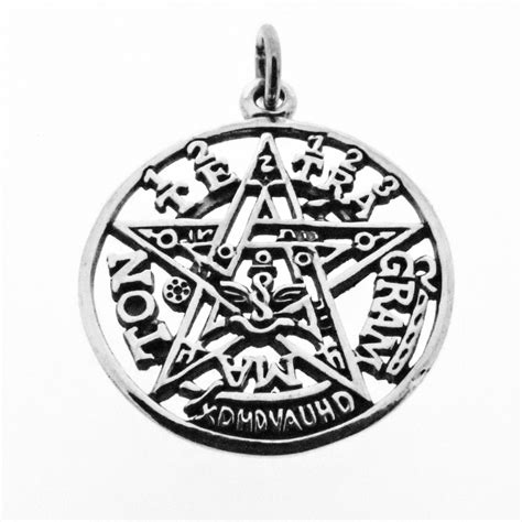 Colgante De Plata Tetragramaton Pentagrama