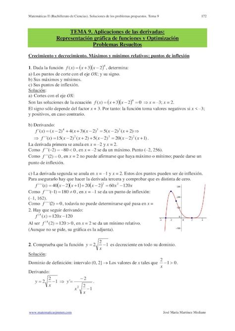 PDF TEMA 9 Aplicaciones de las derivadas Representación c La