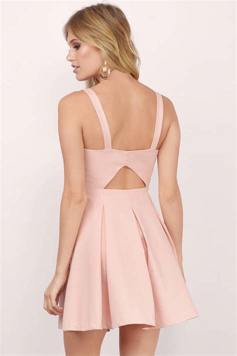 Trendy Blush Skater Dress Front Tie Dress Skater Dress 15 Tobi Us