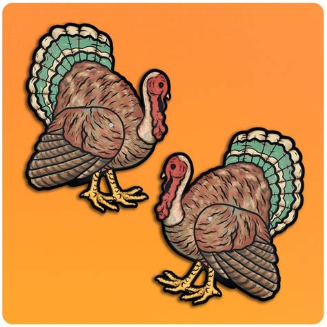 Jointed Turkey Cutout Decorations Set of 2 | Holiday art prints ...