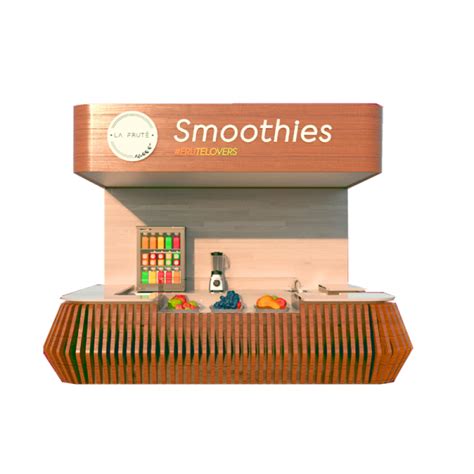 4x3m Smoothies Kiosk Design Shopping Mall Juice Bar To USA