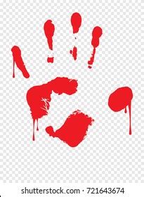 Bloody Hand Print Stock Vector Royalty Free