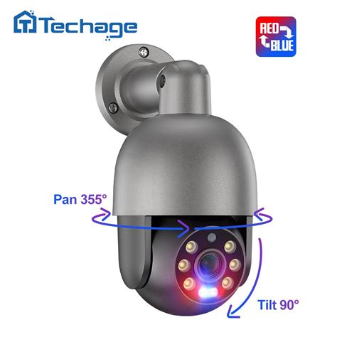 Купить Techage 4MP 8MP PTZ безопасность POE IP камера видеонаблюдения