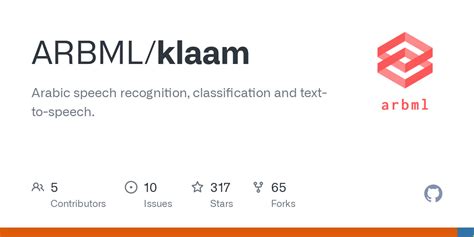 Github Arbml Klaam Arabic Speech Recognition Classification And