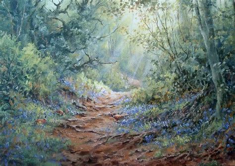 Bluebell Wood Watercolor Architecture Hush Hush Oil On Canvas Fairy