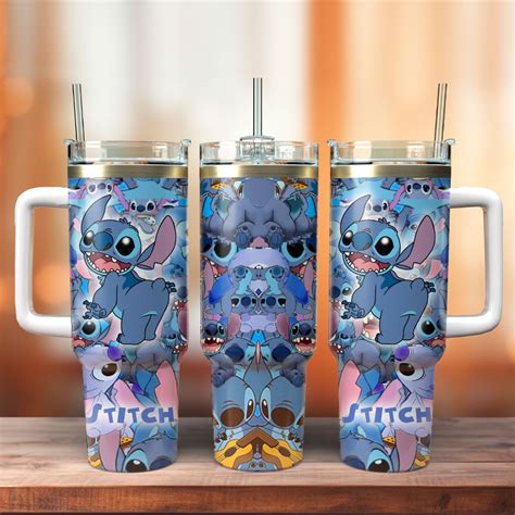 Lilo And Stitch Disney Cartoon Custom Stanley Quencher 40oz Stainless