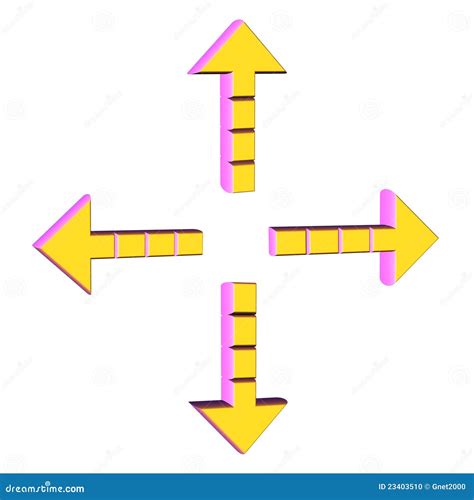 Arrows In Four Directions Stock Photo - Image: 23403510