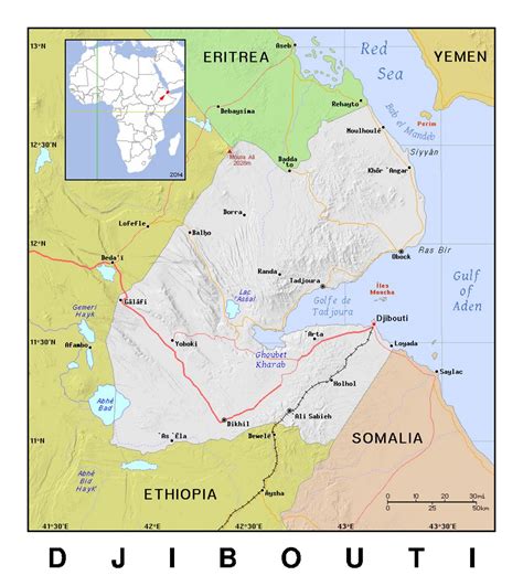 Detailed Relief Map Of Djibouti Djibouti Africa Mapsland Maps Porn