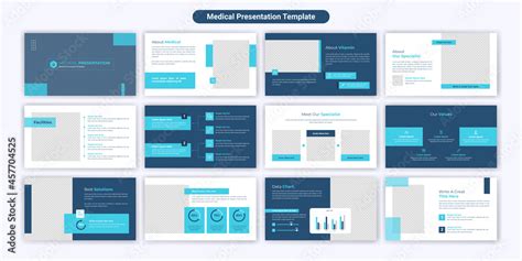 Medical PowerPoint presentation slide template design. Use for modern ...